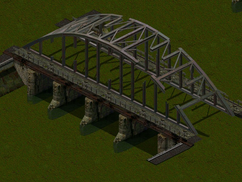 Zerstörte Straßenbrücke