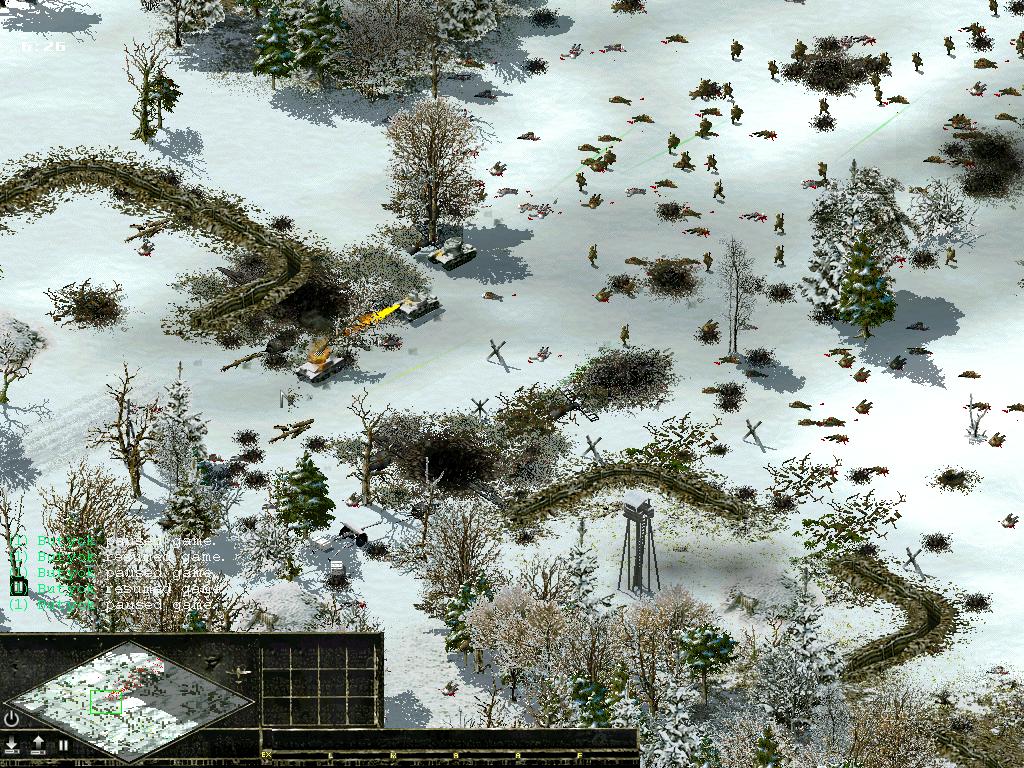 OT-26 and OT-130/133 flamethrower tanks are supporting the soviet infantrymen. Fantastic grill-party.